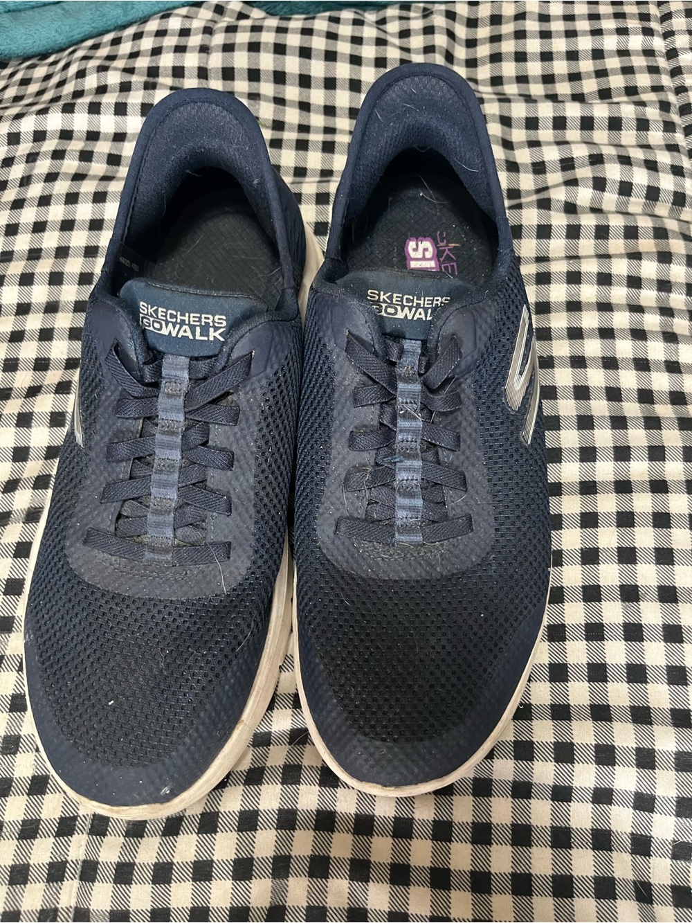 Skechers GOwalk Men's Navy Mesh Slip-On Athletic Shoes